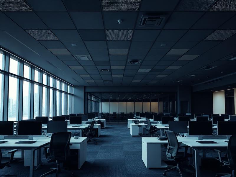 Modern corporate office interior prepared for office and bank shifting